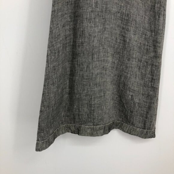 SPORTMAX grey Sleevless knot front pure linen above knee dress A  line - Picture 7 of 15